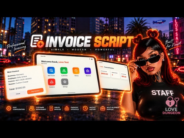 Multi-Business Invoice Script 💳 | QBCore + ESX Business Billing System | Love Dungeon