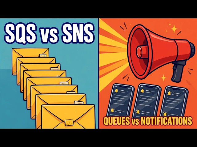 SQS vs SNS: Queues vs Notifications — explained at the kitchen table.