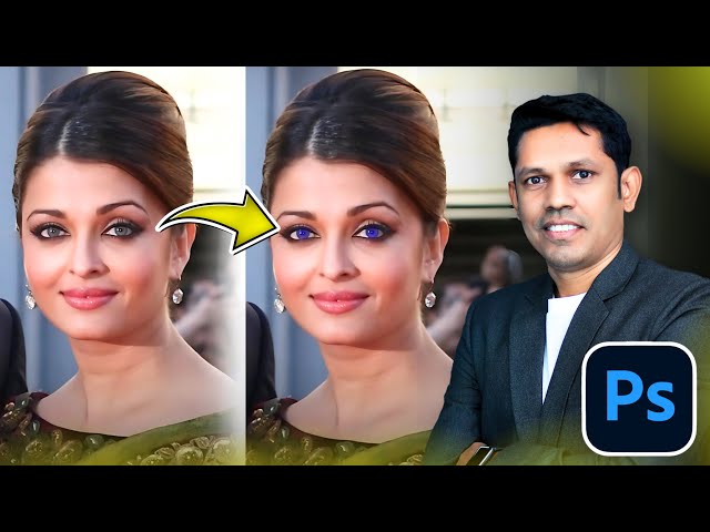 Photoshop Tutorial in Hindi | Easy way Change Eyes color of image using Photoshop