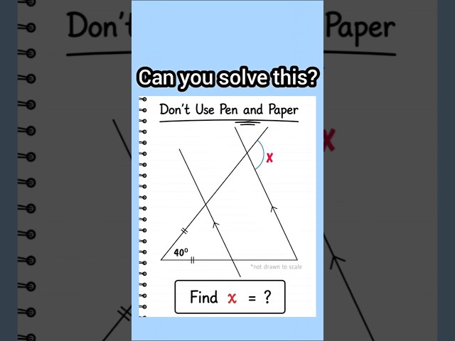 Can you solve this before the time runs out? #YouTubeShorts#Shorts#Reels#TikTokMath#EducationalShort