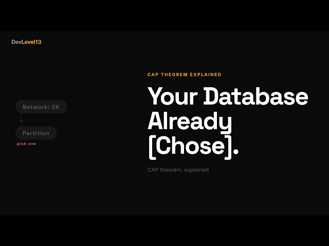 CAP Theorem Explained — Why Your Database Already Chose Consistency or Availability