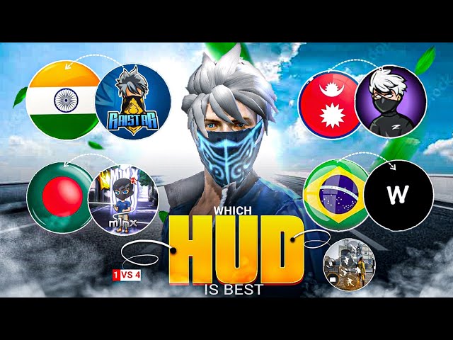 TRYING INDIA 🇮🇳 NEPAL 🇳🇵 BANGALADESH 🇧🇩 BRAZIL 🇧🇷 BEST PLAYER'S COUSTOM HUD 🌍 WHICH HUD IS BEST 👑🥵