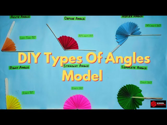 Types Of Angles Model For School Project/ DIY Types Of Angles 3D  Model For Maths Project