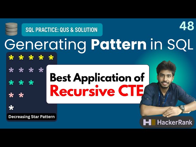 48) Draw the Triangle 1 | Hackerrank sql questions | SQL | sql tutorial | sql full course