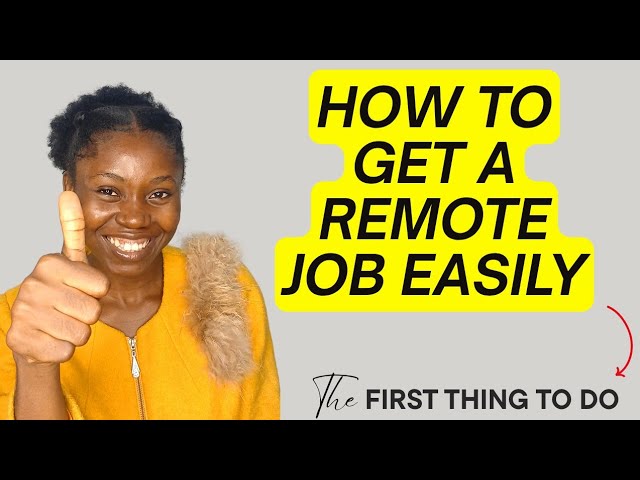 How I Got My First Remote Job : THE SECRET THAT A LOT OF PERSONS MISS OUT ON.