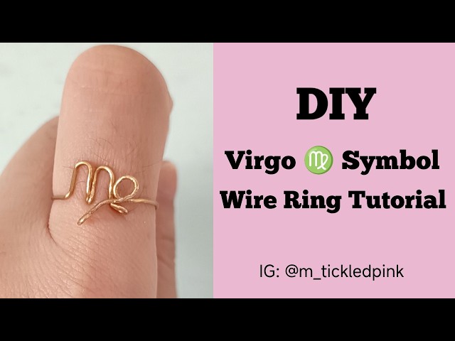 DIY Virgo Symbol Horoscope Wire Ring Tutorial