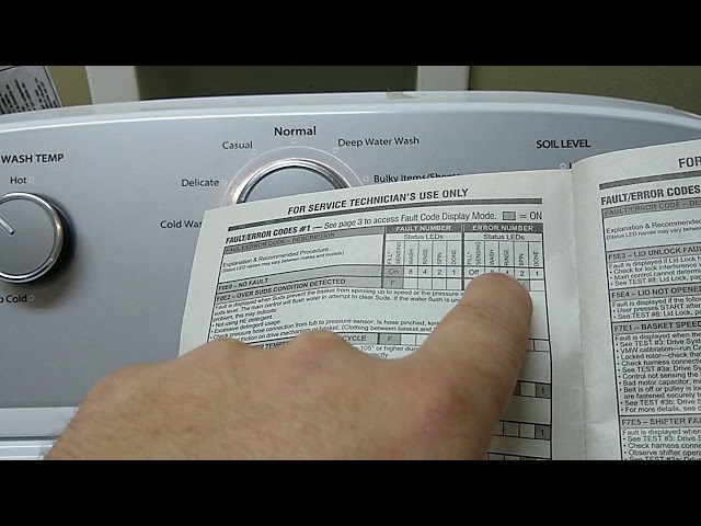 #Tutorial #errorcodes. -Whirlpool-Amana-Roper-Kenmore Washers(Diagnostic Mode)(Reading error codes)