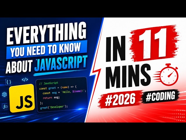 Everything You Need to Know About JavaScript (In 11 Mins) #2026 #coding