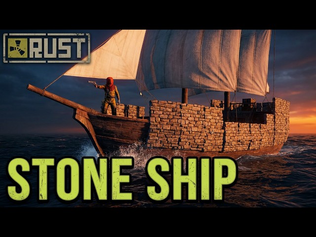 I Built a STONE SHIP in Rust ZOMBZ PvE