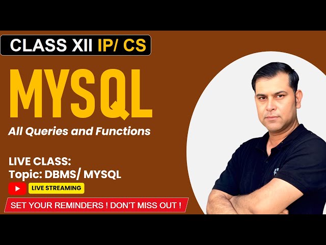 Class 12 IP & CS Live | MySQL Practical Explanation | CBSE 2025