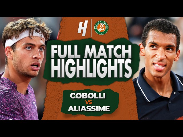 Flavio Cobolli vs Felix Auger-Aliassime - FULL Quarterfinal Highlights 🔥 Roland Garros 2026