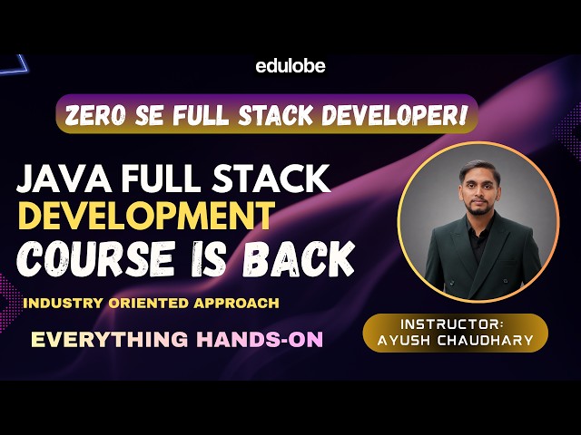 Java Full Stack Development 2026 🚀 | Course Continues | Industry-Oriented Learning