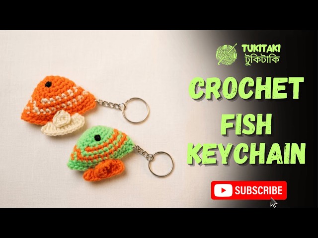 How to Crochet Fish Keychain | Easy Beginner Tutorial | #tukitakicrochet