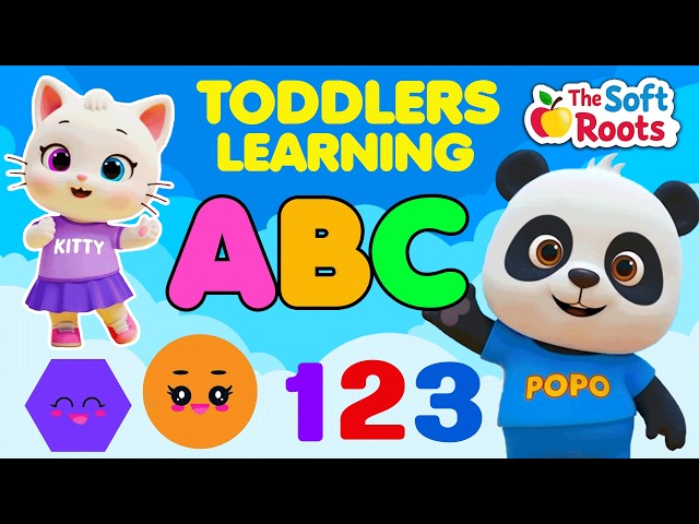 Preschool Learning activities for 3 year olds at home | Learn ABC Phonics Shapes Numbers Colors 🌈