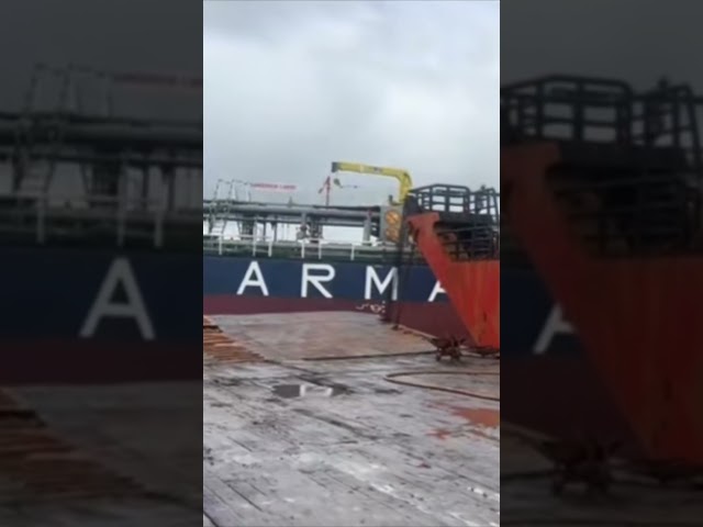 The tanker collided with Barge