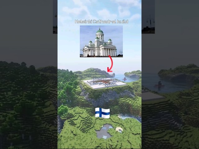 Helsinki Cathedral build timelapse🔥 #minecraft #minecraftshorts #minecraftbuilding
