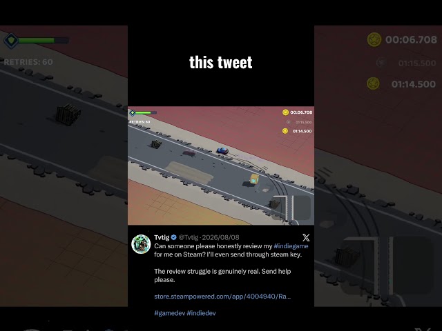 How one tweet saved my indie game #indiegame #gamedev