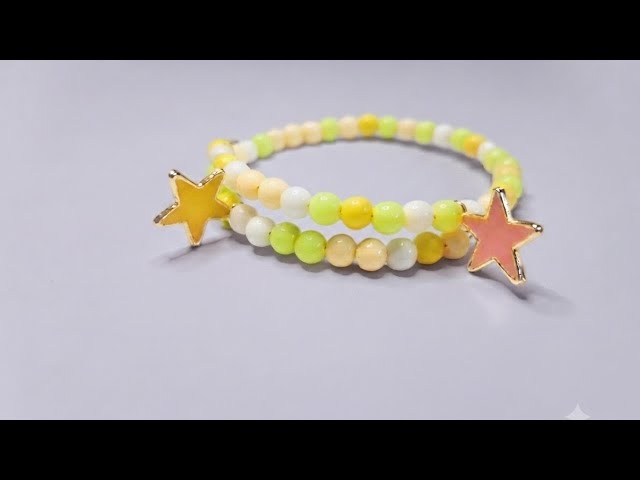 ​How to Make a Memory Wire Beaded Charm (Easy DIY Tutorial for Beginners) | DIY beaded bracelet 