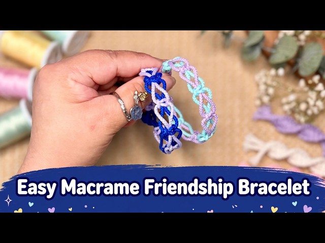 DIY MACRAME BRACELET  ✂🎀 #easy #diy #crafts #paracord #bracelet #live #tutorial