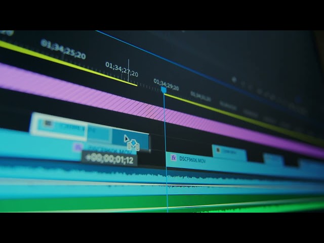 Close Up of Video Editing on a Computer