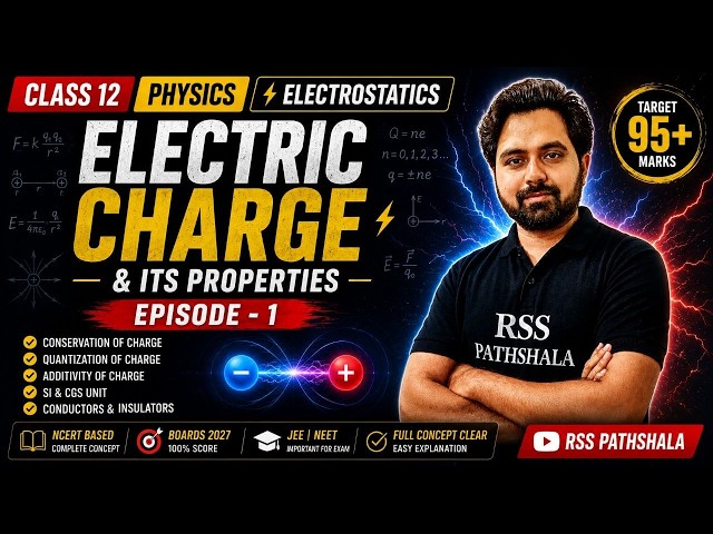 ⚡ Electric Charge & Its Properties | Class 12 Physics | Episode -1| Electrostatics  | Boards 2027
