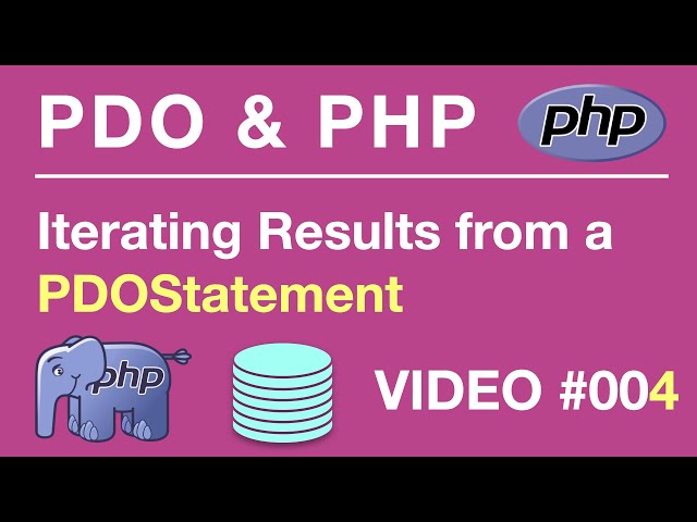 PDO | PHP MySQL | Iterating Results Using PDOStatement #004 // Tips from the Self Taught Developer