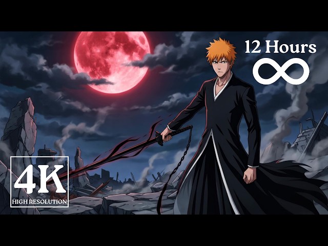 BANKAI TENSA ZANGETSU: 4K Bleach Live Wallpaper | Ichigo Blood Moon Dark Ambience #ichigo #bleach