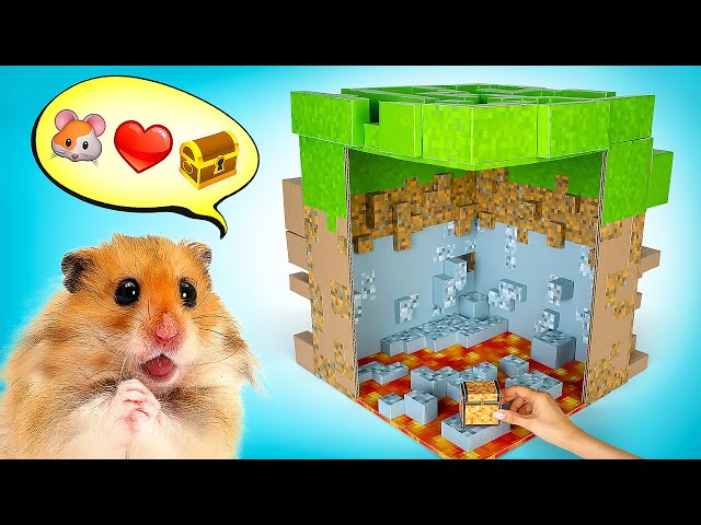Hámster en un Laberinto de Minecraft 🐹🎮 Desafío DIY para tu Pequeño Amigo