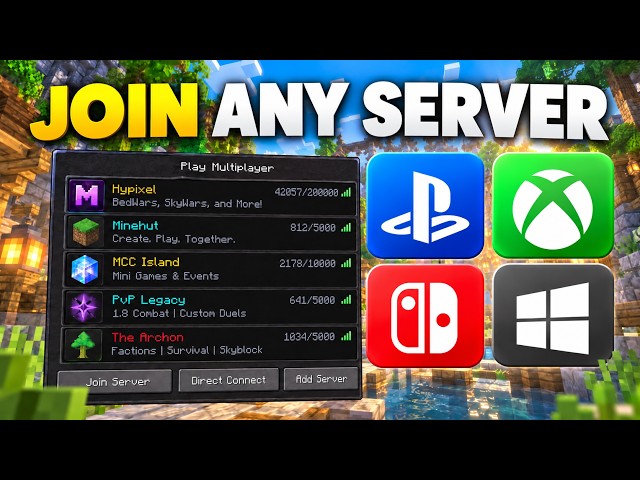 How to Join Any Minecraft Server on Console (Xbox, PS4, PS5, Switch) BEDROCK CONSOLE 2026