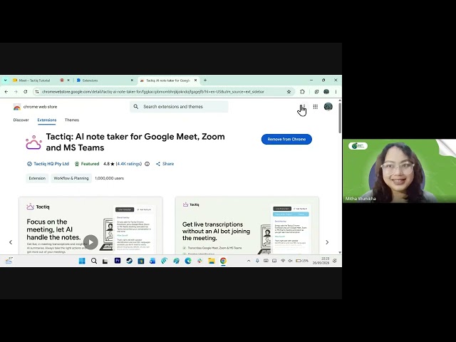 Note-taking tutorial menggunakan Tactiq