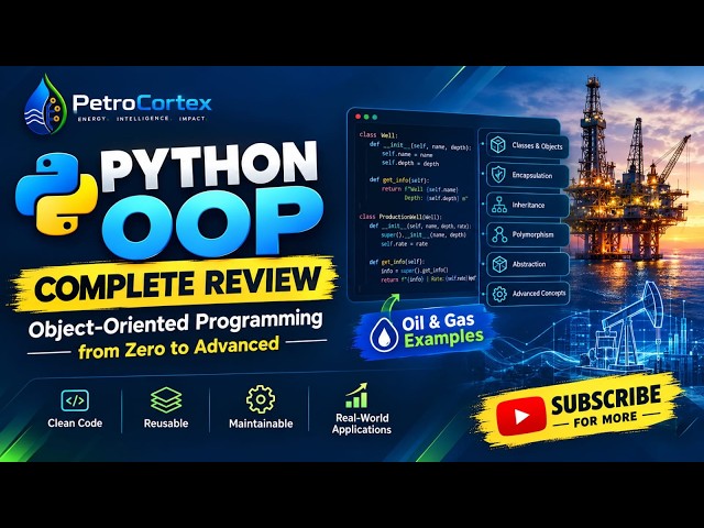 Python OOP Complete Review  Object-Oriented Programming from Zero  Oil & Gas Examples