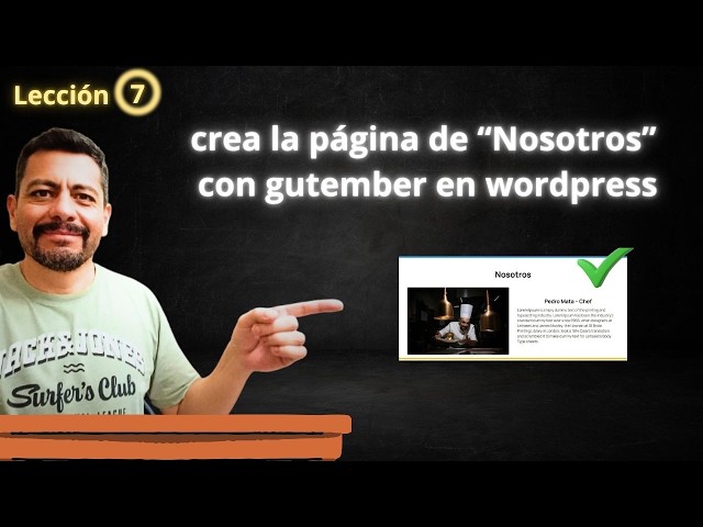 Create the About Us page and follow this WordPress course