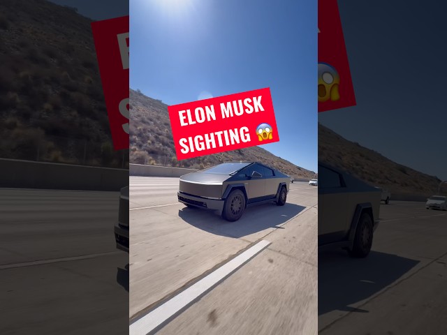 I saw Elon Musk driving a Cybertruck 😱 #elonmusk #cybertruck