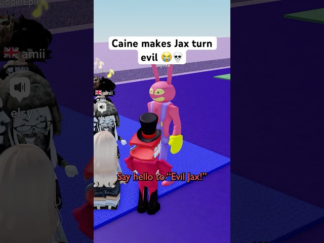 CAINE MAKES JAX TURN EVIL 😭💀 #roblox #micup #tadc