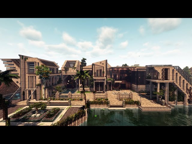 Minecraft - Extremely Detailed Eco-Brutalist Residence 🎧📱