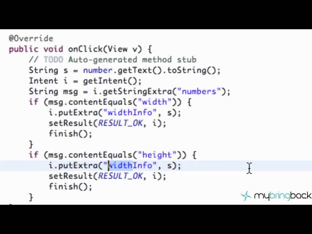 Android Tutorial 2 3   onActivityResult Example