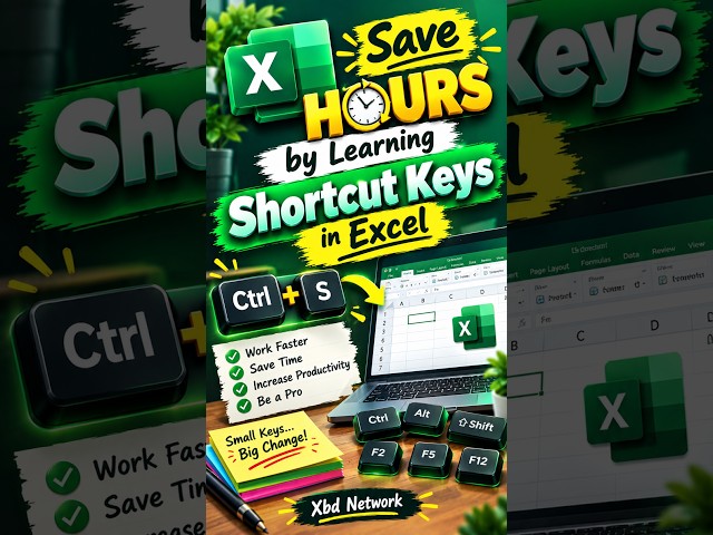 Save hours by learning shortcut keys । Xbd Network  #exceltips #exceltutorial #microsoftexcel