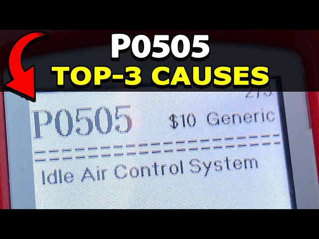 How To Fix P0505 Engine Code: Idle Control System Malfunction. TOP-3 Possible Causes!