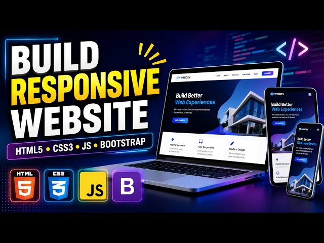 Build Responsive Website using HTML5, CSS3, JS & Bootstrap Framework