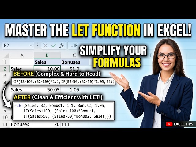 How to Use LET Function in Excel | Simplify Formulas