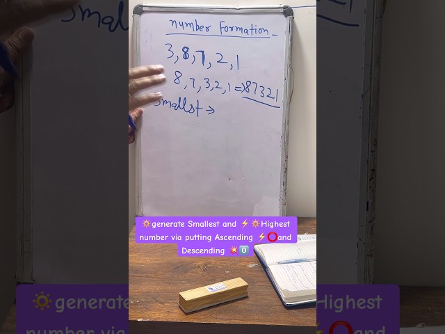 Number Formation 📕How to Form a smallest and largest number from given digits ? ⚡️💥#school #math