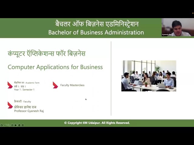 15th july master class 1 Computer applications for Business (1.5x)
