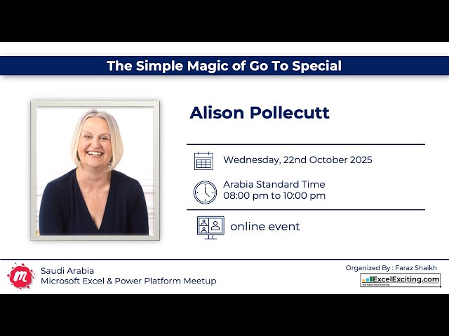 The Simple Magic of Go To Special with Alison Pollecutt