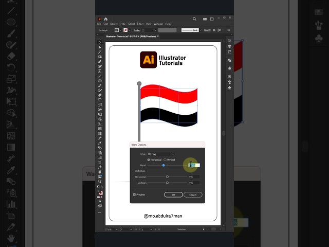 How to make a flag in Adobe illustrator