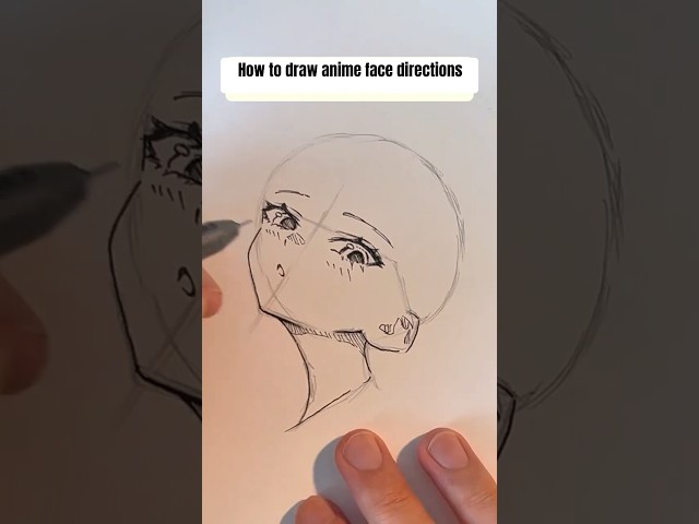 How to draw anime face directions #drawsoeasyanime #drawing #tutorial