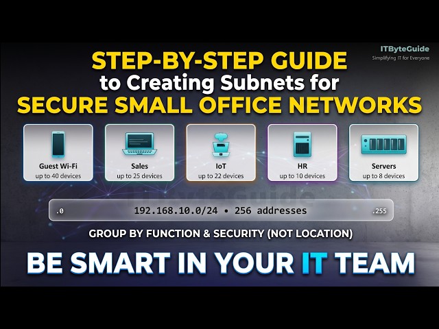 Step by Step Guide to Creating Subnets for Secure Small Office Networks