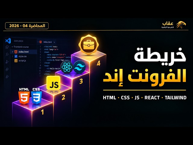 تعلم HTML من الصفر للمبتدئين 2026 | HTML Elements و DOM Tree | المحاضرة الثالثة