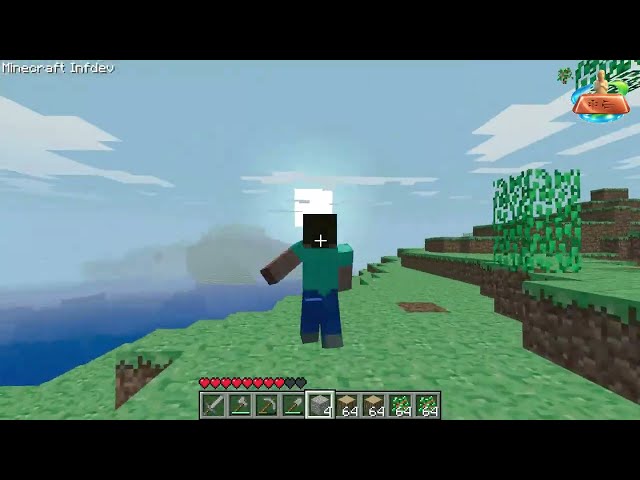 lonely sumerian chops wood in minecraft infdev inf-20100330-1611