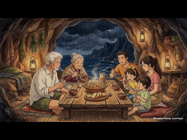Calm Simple Small Family life Stories | Ghibli Relaxing Music Collection | Cooking Rain Thunder ASMR