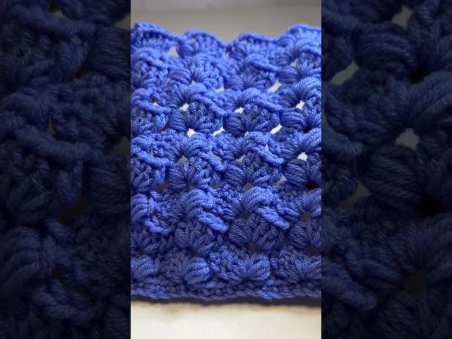 Quick and easy crochet 3D puff stitch tutorial ✨ #shorts
